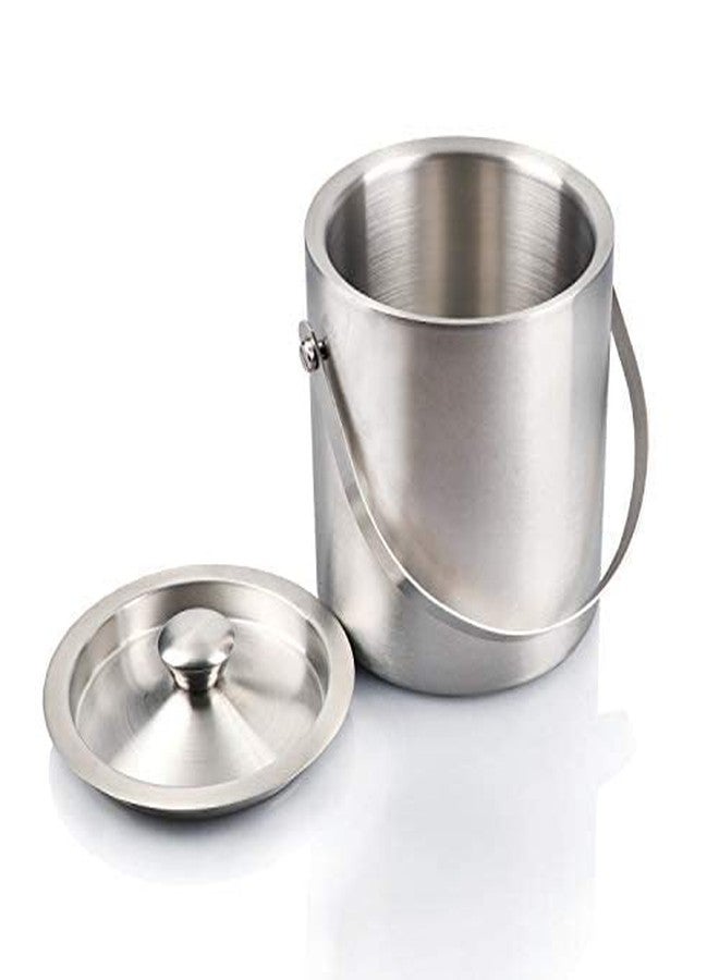 FINALITY Premium Ice Bucket I Double Wall Insulated I Satin Finish I Against Rust & Crack I Food Grade Stainless Steel with Free Ice Tong, Jigger, Pourer-(Capacity-1.5 L) - Image 2